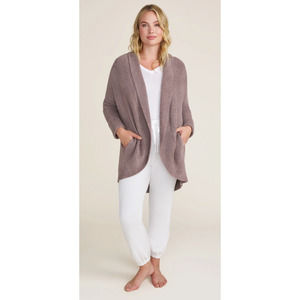 Barefoot Dreams CozyChic Lite Waffle Cocoon Cardigan Tan L/XL